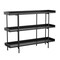 Martha Stewart Emmett 3 Shelf 35in.H Storage Display Unit Bookcase w/Oil Rubbed Brnz Metal Frame in Blk Wood Grain JN-2542B3-BK-BK-MS - alternate 9